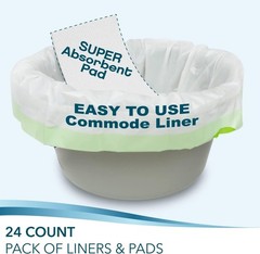 Disposable Bedside Commode Liners and Pads for Portable Toilet Chair Seat Buc…