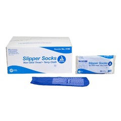 Dynarex Unisex Slipper Socks Female Size 8 to 10 Male Size 7 to 9 Blue 96 per