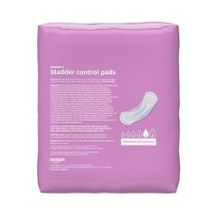 Amazon Basics Incontinence Pads for Women Long, 39 Count (Pack of 1), Maximum
