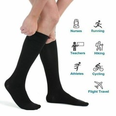 3 Pair Full Compression Socks 10-20 mmhg New Strong Support Stockings Free Ship