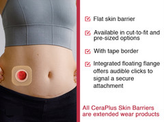 5 Bxs 112014 Hollister (25 Pcs) CeraPlus 2-Pc Ostomy Skin Barrier 1″