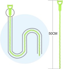 Sleek Black Drain Cleaning Tool with Bendable Design for Hard-to- Areas