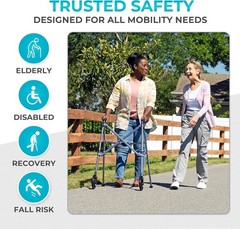 Space Saver Walker, Lightweight Folding Rolling Mobility Aid for Seniors & Ad…