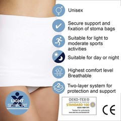 StomaSafe Plus Ostomy/Hernia Support Garment Light by Beige, S/M 33.5″ – 44″ …