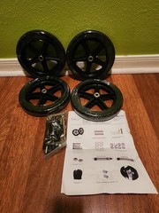 4 Pack 8 Inch Solid Replacement Wheels – Environmentally Friendly Rubber Mate…