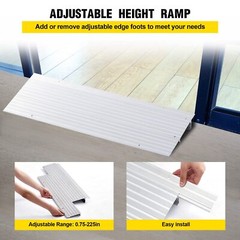 Threshold Ramp 1″/2″/3″/4″/5″ Aluminum Door Ramp Capacity 700 lbs Wheelchair