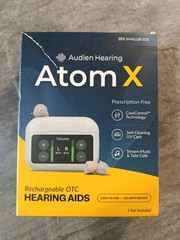 Audien Hearing ATOM X -Rechargeable OTC Hearing Aids – Newest Model- New!!!
