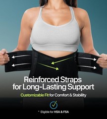 Plus Size Back Brace for Lower Back Pain Relief Adjustable Lumbar Support Belt