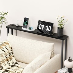 GRLEAF 39″ Narrow Console Sofa Table with Built-in Power Strip 2 AC Outlets 2 US
