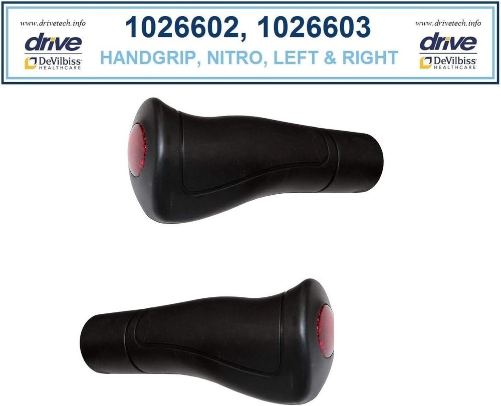 Left & Right Hand Grips for Drive Nitro Rollator, Model 10266-1 Pair