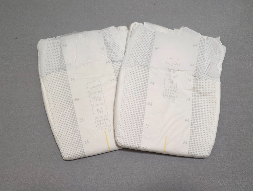 Pack of 2 Tena Slip Ultima Plastic Backed Adult Diapers ABDL Size Medium