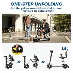 [PLUS] 32Lb Ultra Lightweight Fold & Travel Motorized Electric Mobility Scooter