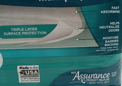 Assurance Unisex Premium Quilted Underpad Maximum Absorb. XL 30ct Each LOT OF 2