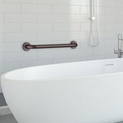 2 Pack 12 Inch Oil Rubbed Bronze Shower Grab Bars for Seniors with Screws