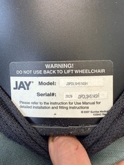 14” W Jay J3 Rigid Wheelchair Back Adjustable Complete W/hardware 21” Tall