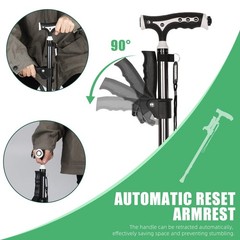 Walking Cane for Men & Women Aluminum Alloy Lightweight Height Adjustable Walk