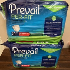 Prevail Per-Fit Adult Unisex Daily Underwear/Diapers – Medium – 2 Bags of 20