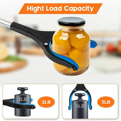 34 In. Foldable Reacher Grabber Tool with 90° Rotating Anti-Slip Jaw Magnet 4 In