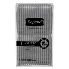 Depend Fresh Protection Disposable Underwear For Men 64 Count Maximum