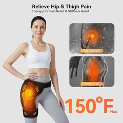 Red Light Therapy Hip Thigh Wrap with 105 LED Beads 660-850nm Light 3 Heat Level