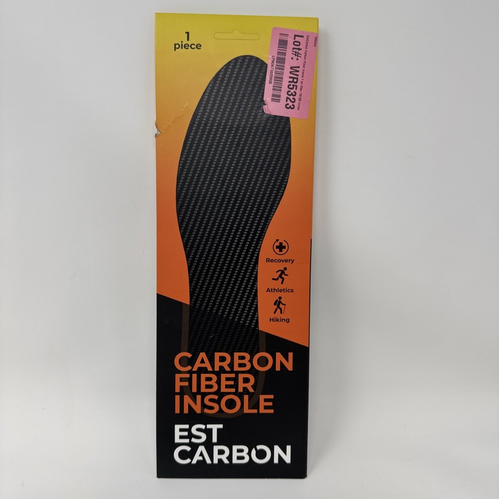 EST Carbon Carbon Fiber Insole Shoe Insert Ortho Support Mens 15-15.5 1 Piece.