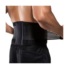 BraceUP Adjustable Stabilizing Lumbar Lower Back Brace Support Belt – Black