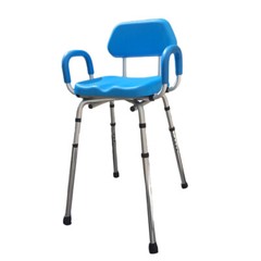 HIP CHAIR APEX(tm) Padded Bath Shower Chair w/ ADJUSTABLE Height & Seat Angle