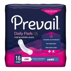 Prevail Bladder Control Pads for Women, Moderate Absorbency