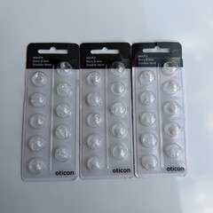 Oticon miniFit Bass 8mm Double Vent Hearing Aid Domes 3 Packs Genuine NEW