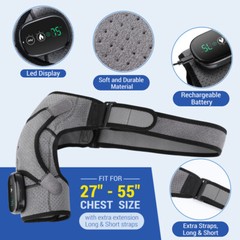 Electric Cordless Heating Vibration Pad Joint Knee Massager Shoulder Brace Wrap