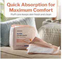 McKesson Disposable Underpads 30×36 Heavy Absorbency 100 Count