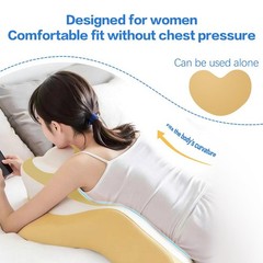 Ergonomic Heart-shaped Memory Foam Chest Support Pillow, Cute Backrest Cushion T