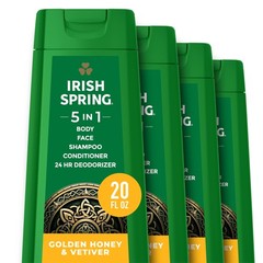 Irish Spring 5 In 1 Moisturizing Body Wash For Men Shampoo Conditioner Body And