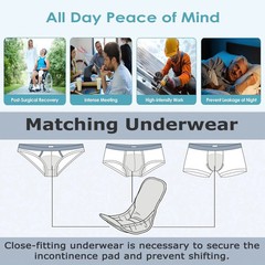 Reusable Incontinence Pads for Men Washable Highly Absorbent Guards 2 Packs