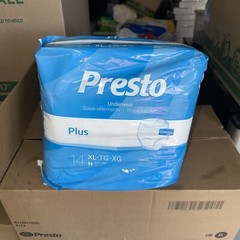 56 Count PRESTO Daily Underwear Adult Size XL