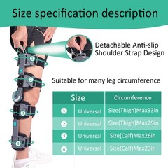 ROM Knee Brace,Hinged Immobilizer for ACL,MCL & PCL Injury,Fits Left or Right