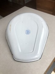 Vintage Cesco Bed Pan Colombian Made Hospital Ware White Enamel