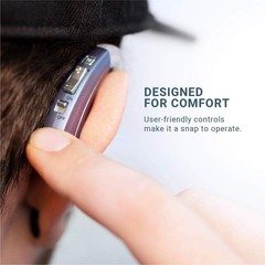 Blue Rechargeable Hearing Devices – Active Noise Control