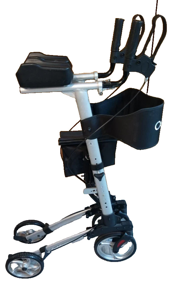 OasisSpace upright silver black walker With Seat