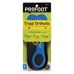 (3 pack) PROFOOT Triad Orthotic Insoles for Knee, Leg & Back Pain, Men’s 8-13
