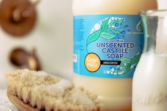 Landlsoap Goat Milk Unscented Pure Castile Soap Liquid For Face Hand Body