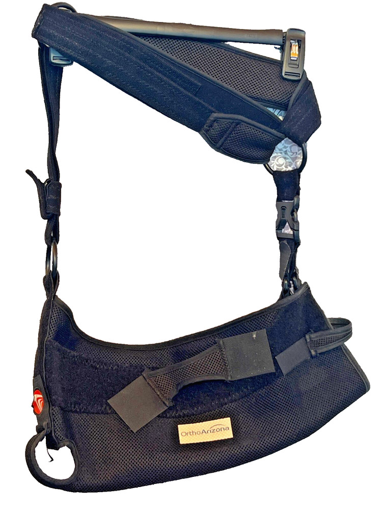 Breg Slingshot 3 Medical Arm Sling OrthoArizona Black Blue Mesh Shoulder Support