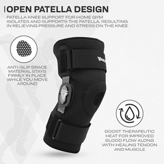 Knee Brace Support by RDX, Knee Sleeve, Knee Brace Hinged, Arthritis, Neoprene