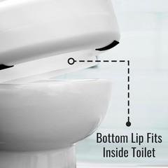 Slip-Resistant 5-Inch Raised Toilet Seat for Enhanced Safety – White Plastic