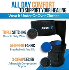 ODOFIT 5-In-1 Adjustable Leg & Hip Brace Relieves Sciatic Pain 3 Strap Design