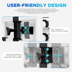 Adjustable Toilet Safety Rails for Seniors & Disabled – Heavy Duty