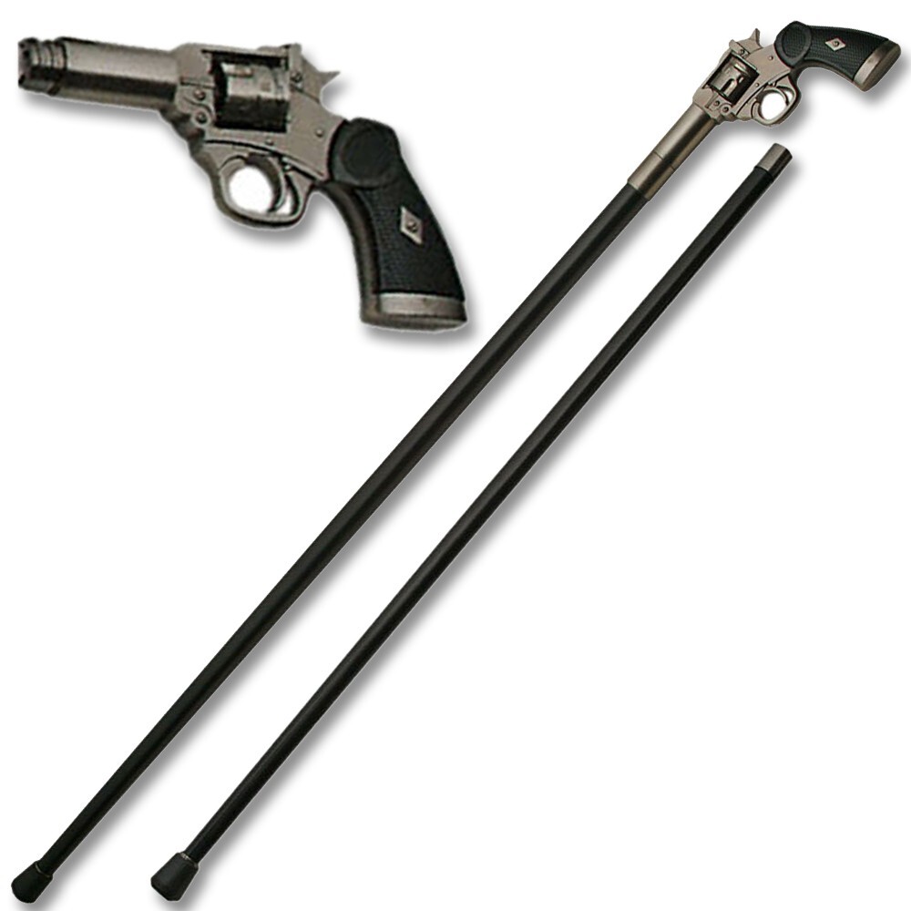 REVOLVER Walking Cane Staff Mobility Stick Rubber Foot