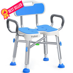 Ergonomic H-Shaped 16″ (L) x 12.7″ (W) x 15.2-20.2″ (H), Blue With Eva Pad