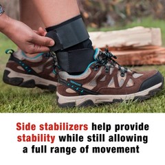 Deluxe Ankle Stabilizer, Adjustable, Black, 1/Pack