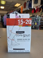 Therafirm Core-Spun Compression Socks 15-20 mmHg Black X-Static Medium USA Made